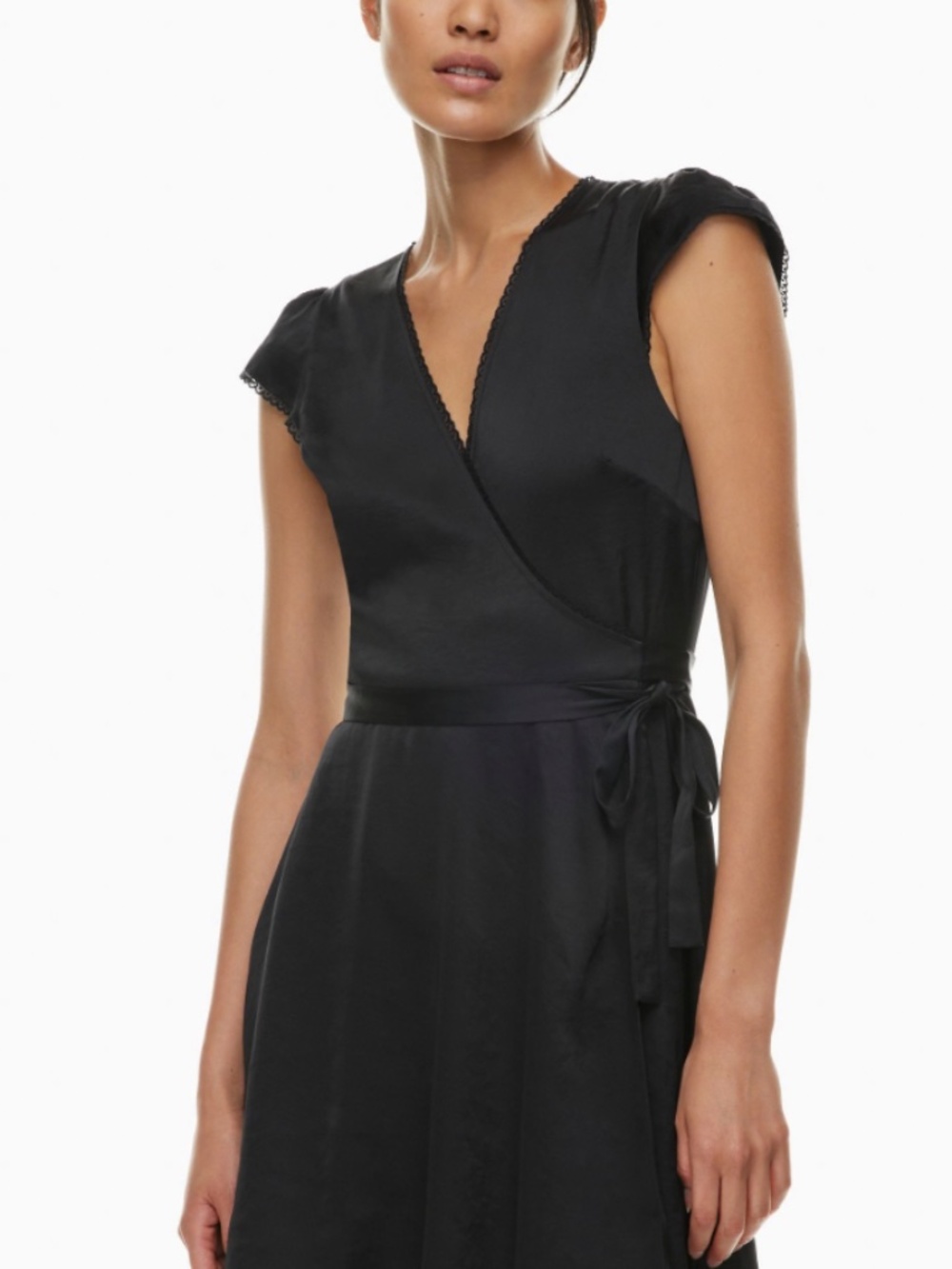 aritzia wilfred mademoiselle satin dress dress black